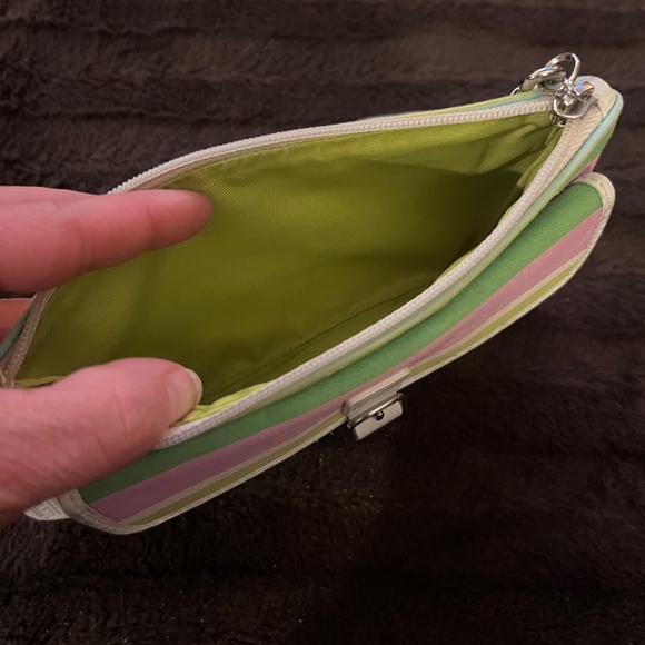 Pastel Striped Coach Wallet - Picture 4 of 4